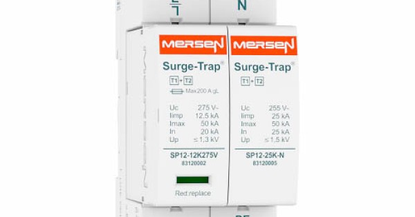 Mersen 83120114 STPT12 12K275V 2PG Single Phase Type 1 2 Surge Arrester